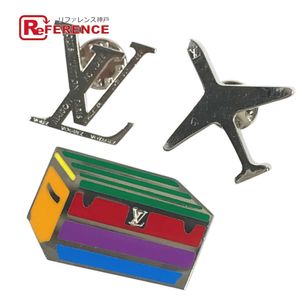 LOUIS VUITTON OB0158 2018 TIME CAPSULE Exhibition Hankyu Limited Edition Trunk & Airplane & LV Logo Brooch