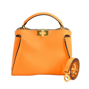 【二手】Fendi FENDI Iconic Essentially 單肩包 8BN302-SMT 壓花皮革 橘色