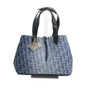 【中古】ディオールDior ハンドバッグ トゥジュールバッグミディアム M2821ODCE_M49E デニム ブルー