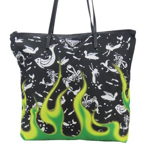 プラダ マーメイド トートバッグ ナイロン レザー 【中古】