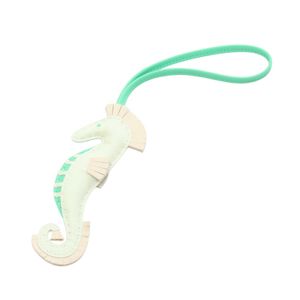 【二手】愛馬仕吊飾，IPO海馬，Vert Fizz/Craie/Vert Comic皮革