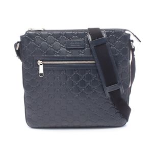 [Used] Gucci GUCCI Shoulder Bag Guccissima 406408 Navy Leather Guccissima Shoulder Bag Unisex Used A
