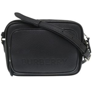 กระเป๋าสะพายไหล่ เบอร์เบอร์รี่ PADDY หนัง สีดำ 0182【มือสอง】BURBERRY สำหรับผู้ชาย