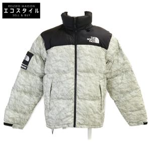 The North Face 노스페이스 x SUPREME 슈프림【국내 정품】19AW ND91806I Paper Print Nuptse Jacket 페이퍼 프린트 눕시 재킷 M【중고】