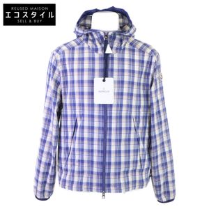 Moncler [Like New/2025 Model] NATISONE Check Zip-Up Hoodie Jacket, Size 3 [Used]
