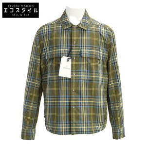 Moncler CAMCIA Check Zip-Up Shirt Jacket, Size L (Like New/2025 Model) [Used]