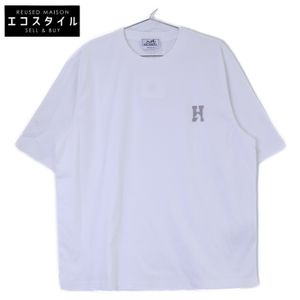 Hermes Mini Leather Patch Ashval T-Shirt, Size M, Like New (667805HA90ME) [Used]