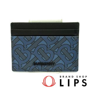 Burberry Card Case 8067354 B5170 Coated Canvas Women's Black / Navy [Used]