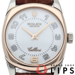 勞力士 Cellini Danaos 女士腕錶 Cellini 6229/9BIC(2)，附錶盒、保固卡，K18白金/K18培根/皮革錶帶，女士腕錶，白色，拋光，成色極佳 [二手]