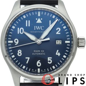 International Watch Company (IWC) Pilot's Watch Mark XX IW328203, Box, Warranty, Stainless Steel/Leather Strap, Men's Watch, Blue, Polished, Excellent Condition [Used]