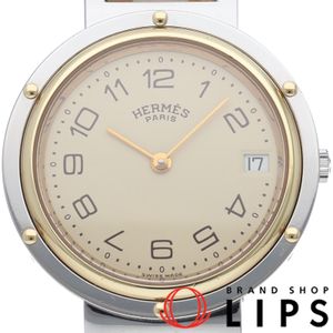 นาฬิกาข้อมือผู้ชาย Hermes Clipper สแตนเลสสตีล หน้าปัดสีไอวอรี่ สภาพดีเยี่ยม 【สินค้ามือสอง】
