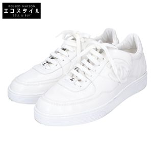 Chanel G46734 Coco Mark Leather Sneakers, Excellent Condition, Size 43 [Used]