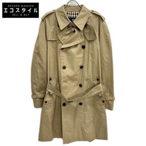 Aquascutum 1052/830 Beige Trench Coat with Checkered Lining, Size 42 [Used]