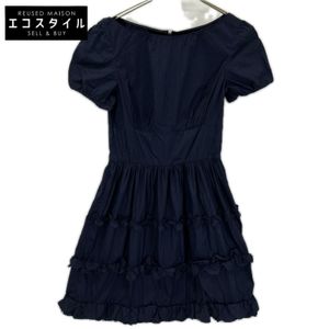Prada Navy Tiered Frill A-Line Dress, Size 38S [Used]
