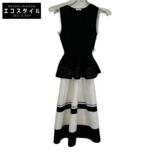 FRAY I.D. Black x White FWNO262031 Whole Garment Knit Dress F [Used]