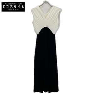 Escada 5020902 White x Black Bicolor Back Open Dress One Piece Size 36 [Used]