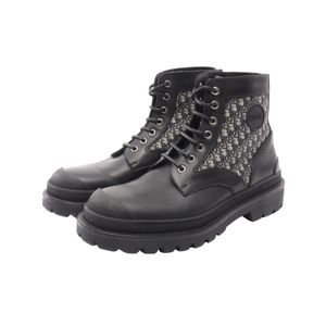 【二手】Dior Explorer Oblique 短靴，尺寸 3BO257ZKD，皮革帆布材質，男士，二手