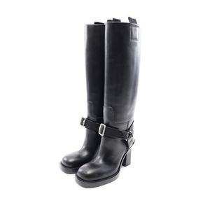 [Used] Burberry BURBERRY Boots Long Leather Long Boots Women's Used A