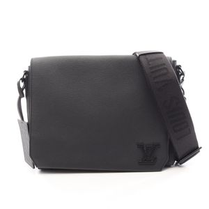 【二手】路易威登LOUIS VUITTON單肩斜挎包 Takeoff Messenger M57080 黑色皮革 Takeoff Messenger 男士二手 A