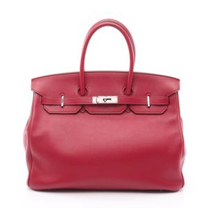 【二手】Hermes 爱马仕 Birkin 35 手提包 Ruby 红色 小牛皮 女士 Used B