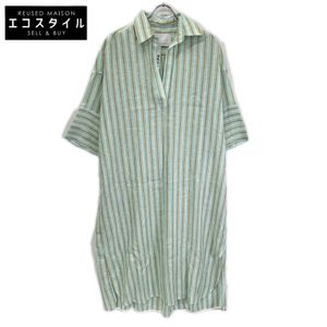 TICCA Light Blue Multi-Striped Skipper Shirt Dress, Size F [Used]