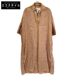 TICCA Orange Multi-Striped Skipper Shirt Dress, Size F [Used]