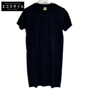 Hermes 16-7712 Black Silk Cotton H-Lift Knit Dress, Size 40 [Used]