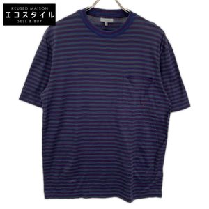 Lanvin RMJE0014A19/2439 午夜藍邊飾口袋T卹，L碼 [二手]