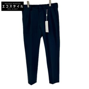 Jun Hashimoto 1072010042 Navy Nylon Stretch Narrow Tuck Tapered Pants Size 3 [Used]