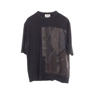 [Used] Hermes HERMES Short-Sleeve T-Shirt Parcours Sans Faute Decadre Cotton Cashmere T-Shirt Men's Used A