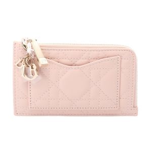 【二手】迪奧 Lady Dior 零錢包，藤格紋 Cosmos S0965ONMJ413，真皮零錢包，女士，全新