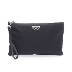 【中古】 プラダ PRADA セカンドバッグ クラッチバッグ トライアングルロゴ 2NH0062DMHF0002 ナイロン レザー セカンドバッグ メンズ 新品