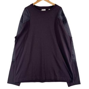 Unused ▲BURBERRY 8077530 100% Cotton Logo Embroidered Panel Sweatshirt Purple L Made in Portugal Authentic Men's