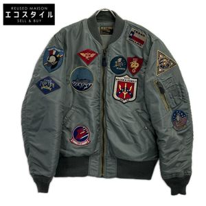 Avirex 783-3952036 Sage Green TOP GUN MA-1 CUSTOM Blouson Jacket with Patches, Size XL [Used]