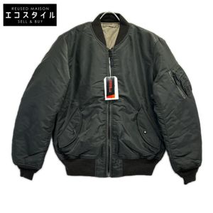 Avirex 783-4252021 Charcoal Same Color Logo MA-1 Blouson Jacket XL [Used]