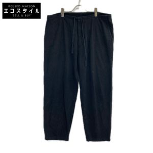 Komori T01-03007 21SS Black Silk Nep Drawstring Pants Size 2 [Used]