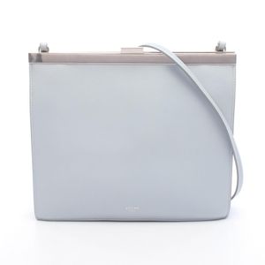 【中古】 セリーヌ CELINE ショルダーバッグ Clasp クラスプ ミニ スカイブルー レザー クラスプ ミニ レディース Used A