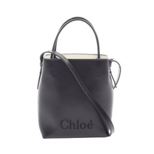 [Used] Chloe Sense Micro Tote 2WAY Handbag CHC23UP873I10 Black Leather Shoulder Bag Black Women's Used A