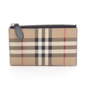 [Used] Burberry Coin Case Check Card Case 8069825A7026 Leather Coin Case Unisex New
