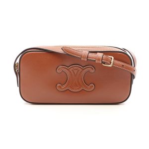 【มือสอง】 เซลีน CELINE กระเป๋าสะพายไหล่ Mini Camera Cuir Triomphe สีน้ำตาล หนัง Cuir Triomphe Mini Camera Bag สำหรับผู้หญิง สภาพ A