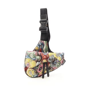 【二手】Dior 腰包/斜挎包 DIOR × KENNY SCHARF 馬鞍包 黑色/多色帆布 DIOR × KENNY SCHARF 馬鞍包 男士斜挎包