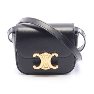 [Used] Celine CELINE Shoulder Bag Mini Claude 101513DPV.38NO Black Leather Mini Claude Women's Used A