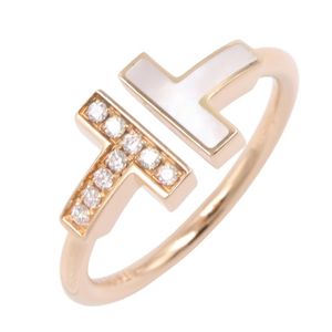 [Pre-owned] Tiffany & Co. T-Wire Diamond Ring 60147315 #13.5 K18PG (Pink Gold) Diamond T-Wire Diamond Ring for Women