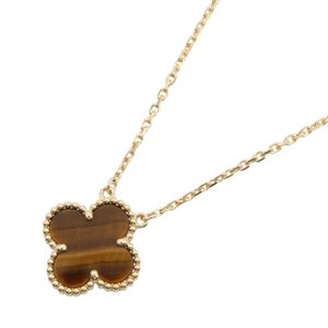 【二手】梵克雅寶 (Van Cleef & Arpels) 復古 Alhambra 虎眼石項鍊 VCARD38600 頸圍 37/41.5cm K18（黃金）復古 Alhambra 虎眼石項鍊
