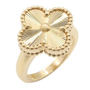 【二手】梵克雅寶 (Van Cleef & Arpels) Vintage Alhambra Guilloche 戒指 VCARP61348 K18（黃金）