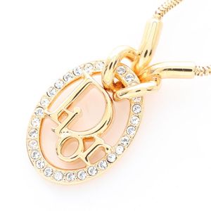【二手】迪奧項鍊，Dior Oblique N3832WOMCY319 GP（鍍金），女士項鍊，全新