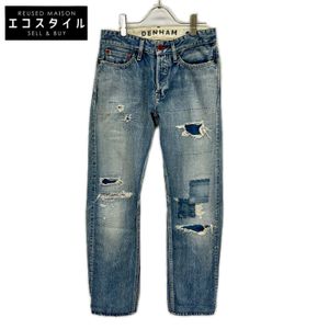 Denham [JAPAN ARTISAN] Limited Edition (370 pairs) Damage Repair Denim Pants, Sashiko Stitching, W27 L32 [Used]