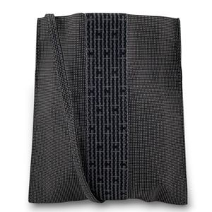 極美品▲HERMES エルメス エールライン ポシェット Hロゴ スクエア サコッシュ ショルダーバッグ グレー フランス製 メンズ