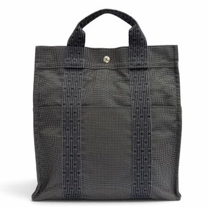 Excellent condition △HERMES Hermes Herline Ad MM Silver hardware Sellier button 2-way canvas backpack daypack Gray Made in France Women's Recommended◎
