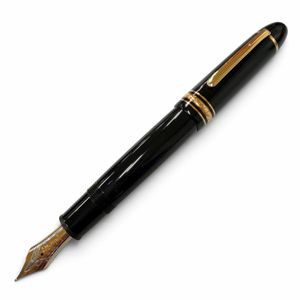 極美品▼MONTBLANC モンブラン マイスターシュテュック 149 ペン先18K Fニブ ホワイトスター 万年筆 ブラック ローズゴールド ドイツ製 メンズ
